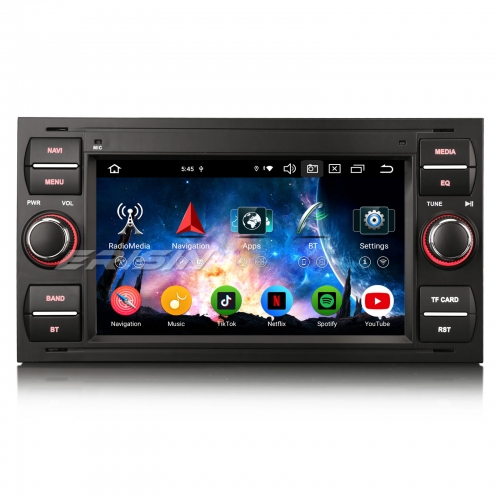 Erisin ES5766FBN 7 Zoll Android 14 Autoradio 2 Din GPS Navigation Für FORD C-Max S-Max Focus II Galaxy Kuga Fiesta CarPlay Android Auto DAB+ Canbus DS