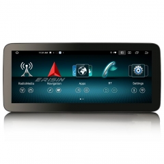 Erisin 12.3 Zoll 8GB 128GB Android 16 Autoradio Bluetooth GPS Navigation für Mercedes Benz C Klasse W205 GLC Klasse X253 NTG 5.0/5.1/5.2 CarPlay Android Auto WiFi 4G DAB IPS Bildschirm OEM Comand