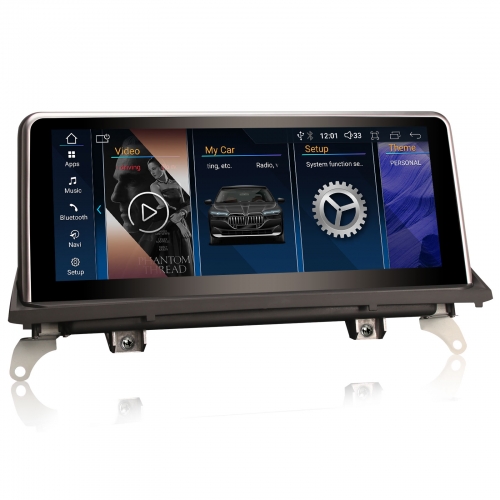 Erisin ES3370I 10.25" Android 14 Autoradio GPS Navigation für BMW X5 E70 X6 E71 2011-2013 CIC System CarPlay Android Auto DAB+ Wifi Bluetooth Canbus