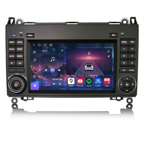 Erisin ES9072B 7" Android 14 Autoradio GPS Navigation Für Mercedes A/B Klasse W169 W245 Sprinter Viano Vito VW Crafter CarPlay Android Auto DAB+