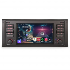 Erisin ES9039B 7 Zoll 8-Kern 8GB RAM+128GB ROM Android 14 Autoradio Bluetooth Für BMW 5er E39 M5 GPS Navigation CarPlay Android Auto DAB+ Wifi 4G