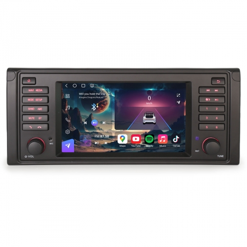 Erisin ES9039B 7 Zoll 8-Kern 8GB RAM+128GB ROM Android 14 Autoradio Bluetooth Für BMW 5er E39 M5 GPS Navigation CarPlay Android Auto DAB+ Wifi 4G
