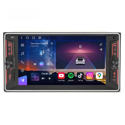 Erisin ES9012C 7" 8-Kern 8GB RAM+128GB ROM Android 14 Autoradio GPS Navigation DAB+ Für Toyota Hilux RAV 4 Corolla Prado Vios Land Cruiser