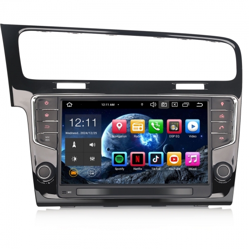 Erisin ES8511G 9 Zoll 8-Kern Android 14 Autoradio mit GPS Navigation Für VW Golf 7 VII Unterstützt Wireless CarPlay DAB+ OBD2 DSP Touchscreen