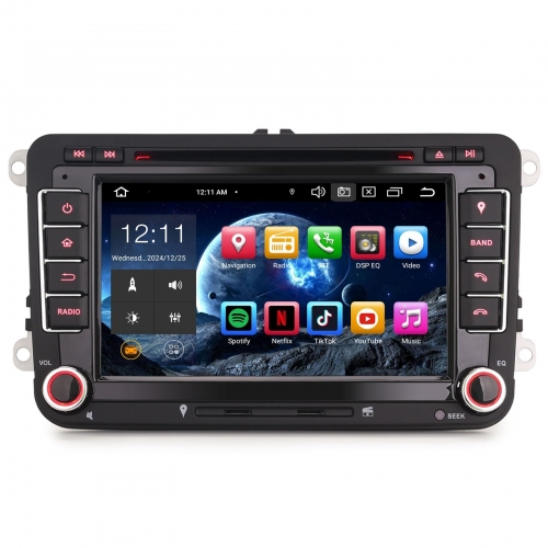 Erisin ES8548V 8-Kern Android 14 Autoradio GPS Navi CarPlay DAB+ Android Auto OPS Für VW Polo T5 Passat Golf 5/6 T5 Caddy Tiguan Touran Seat Skoda