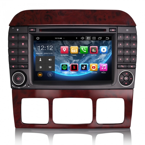 Erisin ES8582S 7 inch 8-Core Android 14 Car Stereo Sat Nav GPS CarPlay DAB+ Canbus Navigation CD Player RDS For Mercedes S/CL Class W220 W215