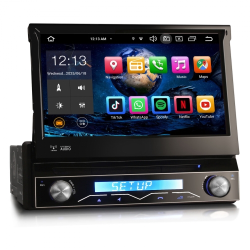 Erisin ES8588U 8-Kern Android 14 Abnehmbar Autoradio GPS Navi CarPlay DAB+ Android Auto BT5.0 DSP WLAN DVB-T2 CD OBD2 RDS USB 4G