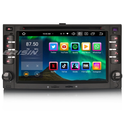 Erisin ES8532K 7" 8-Kern 4GB+64GB Android 14 Autoradio GPS für Kia Sorento Sportage Carnival Optima Cerato Magentis Carens CarPlay DAB+ DVD