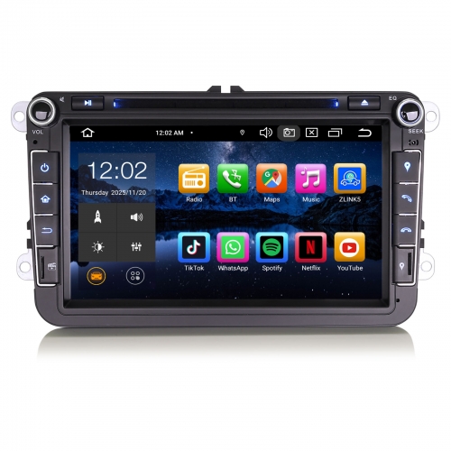 Erisin ES8515V 8-Kern Android 14 Autoradio GPS Navi CarPlay DAB+ Android Auto OPS BT5.0 Für VW Polo Passat Golf 5/6 T5 Jetta Tiguan Touran Seat Skoda
