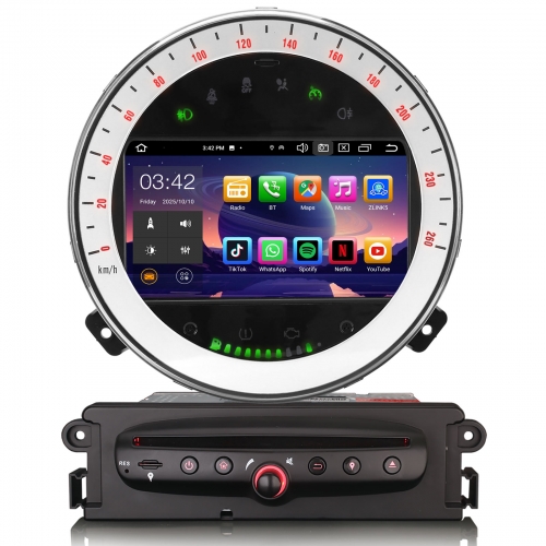 Erisin ES8618M 7 zoll 8-Kern Android 14 Autoradio GPS Navi CarPlay DAB+ BT5.0 DSP Android Auto CD Für BMW Mini Cooper