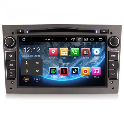 Erisin ES8660PG 7 Zoll Android 14 Autoradio GPS Navigation CD DVD Für Opel Astra Zafira Signum Corsa C/D Meriva Antara CarPlay Android Auto DAB+