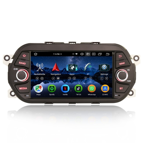 Erisin ES6576E 7" Android 14 Autoradio GPS Navi Für Fiat Tipo Aegea Egea Dodge Neon CarPlay Android Auto CD DVD DAB+ Canbus Lenkradsteuerung