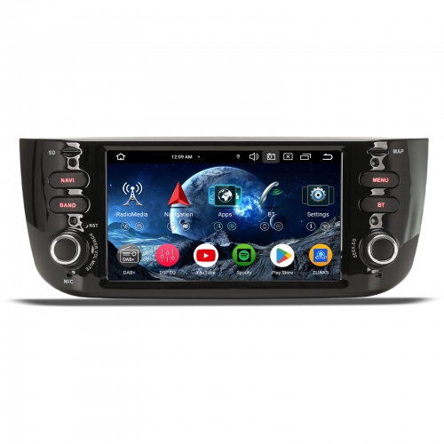 Erisin ES6561P 8-Kern Android 14 Autoradio Bluetooth GPS Navigation für Fiat Grande Punto Fiat Linea CarPlay Android Auto DAB+ DSP Wifi Canbus