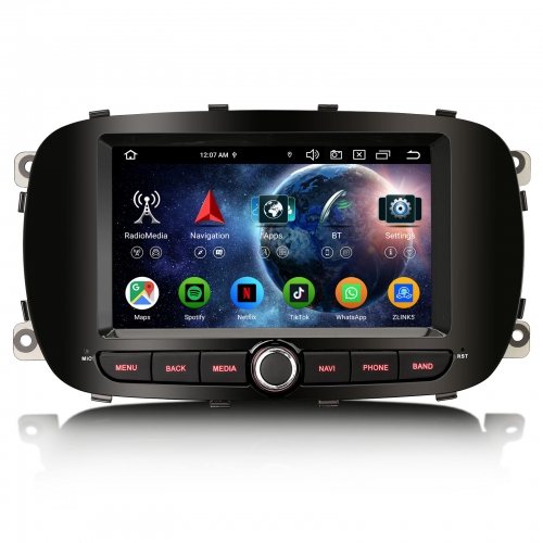 Erisin ES6555X Android 14 Autoradio Bluetooth GPS Navigation für Fiat 500X 2014-2020 CarPlay Android Auto DAB+ Touchscreen Wifi 4G DSP Canbus SWC