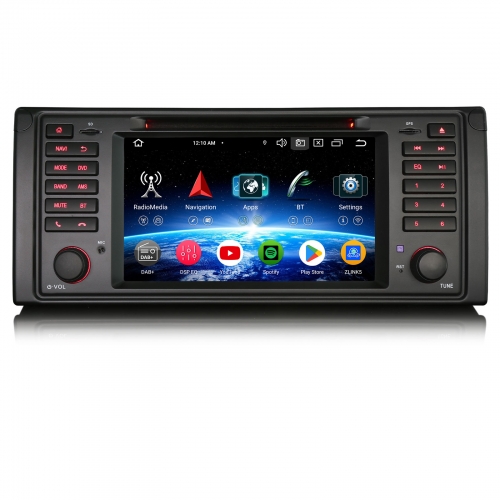 Erisin ES6539B Android 14 Autoradio GPS Navigation for BMW 5er E39 M5 CarPlay Android Auto CD DVD Player DAB+ DSP RDS FM Canbus Lenkradsteuerung