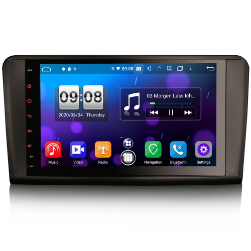 Erisin ES8794L 9" 8-Kern DSP DAB+Android 14.0 Autoradio GPS CarPlay Wifi TPMS SWC DVB-T2 Für Mercedes Benz ML/GL Klasse W164 X164