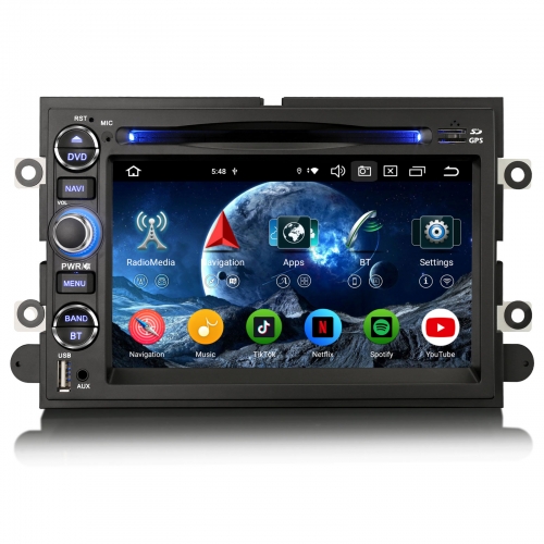 Erisin ES6552F Android 16 Autoradio CD Player Für Ford Focus Explorer Fusion Mustang Edge GPS Navi CarPlay Android Auto DAB+ Wifi 4G DVD DSP