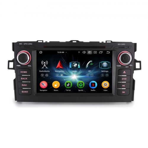 Erisin ES6517A 7" Android 16 Autoradio mit CD Player Für Toyota Auris GPS Navi Bluetooth CarPlay Android Auto DAB+ Wifi 4G DVD DSP IPS Touchscreen