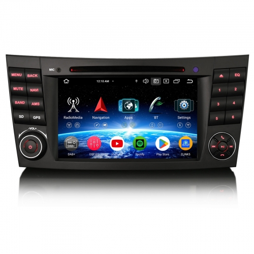 Erisin ES6581E 7" Android 16 Autoradio 2 Din GPS Navi Für Mercedes E Klasse W211 CLS Klasse W219 CarPlay Android Auto DAB+ CD DVD Player Canbus