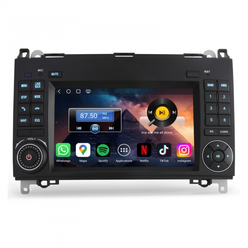 Erisin ES6672B 7" Android 14 Autoradio GPS Navigation Für Mercedes A/B Klasse W169 W245 Sprinter Viano Vito VW Crafter CarPlay Android Auto DAB+