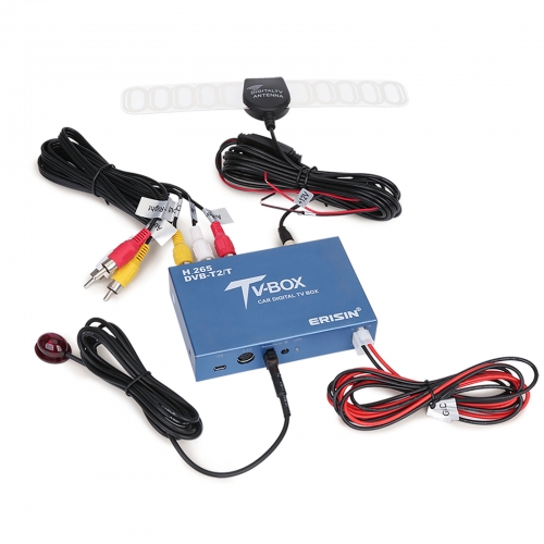 Erisin ES336 DVB-T2 HD Receiver für Android Autoradio, Digital TV Empfänger HDTV TV Box mit DVB-T2 Antenne Mobile TV Tuner