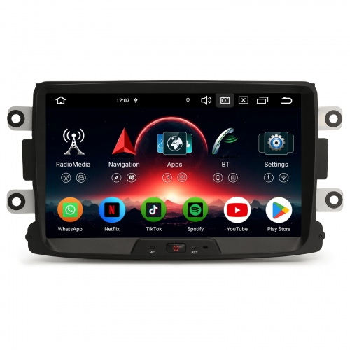 Erisin ES5529D 8" Android 14 Autoradio Bluetooth 2 Din GPS Navigation DAB+ CarPlay Android Auto Für Renault Dacia Logan Duster Sandero Dokker Lodgy