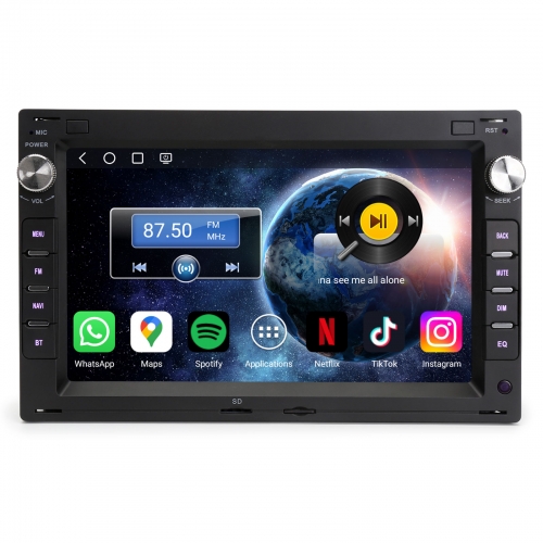 Erisin ES6609VB 7" Android 14 Autoradio GPS Navi Für VW Golf 4 Polo Jetta Passat T5 Multivan Seat Ibiza Skoda Octavia Bluetooth CarPlay Android Auto C
