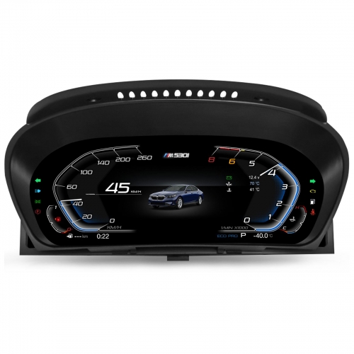 Erisin ES4870T 12,3" Digitales Kombiinstrument für BMW E60 E61 X5 E70 X6 E71 CIC & CCC System, Digital Tacho Display Armaturenbrett, Lenkradsteuerung,