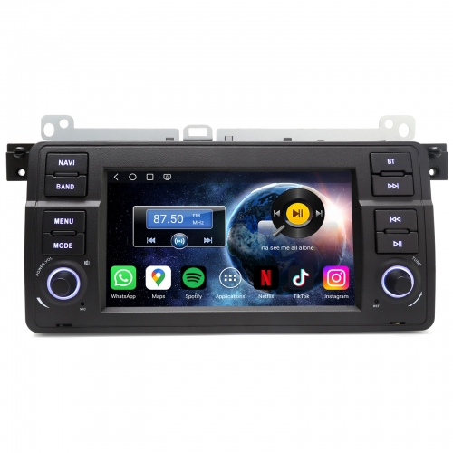 Erisin ES6646B 7" Qualcomm Android 14 Autoradio Bluetooth GPS Navi für BMW 3er E46 318i 320d 325i M3 Rover 75 MG ZT CarPlay Android Auto DAB+ Canbus
