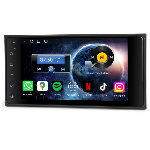 Erisin ES6612C Qualcomm Android 14 Autoradio Bluetooth GPS Navi für Toyota Hilux RAV4 Corolla Prado Vios Land Cruiser 100 CarPlay Android Auto DAB+