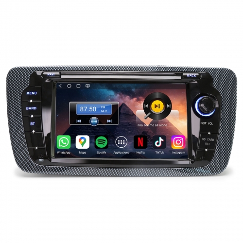 Erisin ES6622S 7" Qualcomm Doppel Din Android 14 Autoradio Bluetooth GPS Navigation für Seat Ibiza CarPlay Android Auto DAB+ Canbus Touchscreen IPS