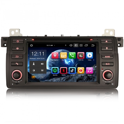 Erisin ES8546B 7 Zoll 8-Kern Android 16 Autoradio mit GPS Navigation Für BMW 3er E46 M3 Rover 75 MG ZT Unterstützt Wireless CarPlay DAB+ OBD2 Wifi