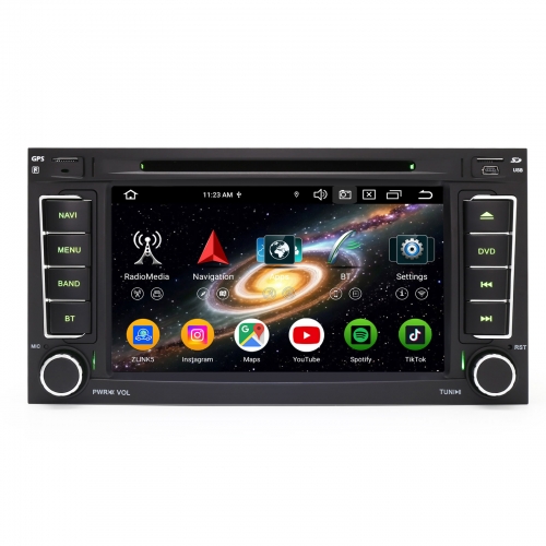 Erisin ES9156T 7 Zoll Android 16 Autoradio mit GPS Navigation für VW Touareg CarPlay Android Auto DVD CD Player DAB+ RDS FM IPS Touchscreen Canbus