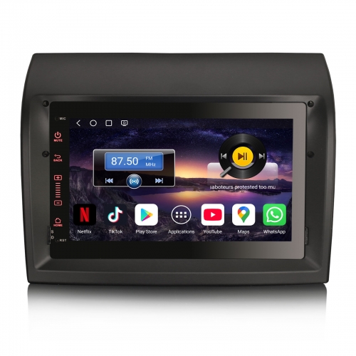 Erisin ES6674F 7" Qualcomm Android 16 Autoradio mit GPS Navi für Fiat Ducato Peugeot Boxer Citroen Jumper CarPlay Android Auto DAB+ Canbus Touchscreen