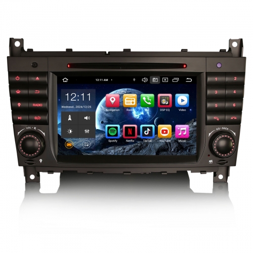 Erisin ES8569C 7 inch 8-Core Android 16 Car Stereo Sat Nav GPS CarPlay DAB+ Canbus Navigation CD RDS For Mercedes Benz CLC/G/C Class W203 W463