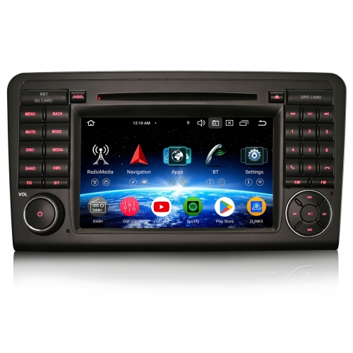 Erisin ES9183L 7 Inch Android 16 Autoradio with CD Player GPS Navigation for Mercedes ML W164 GL X164 CarPlay Android Auto DAB+ Canbus SWC