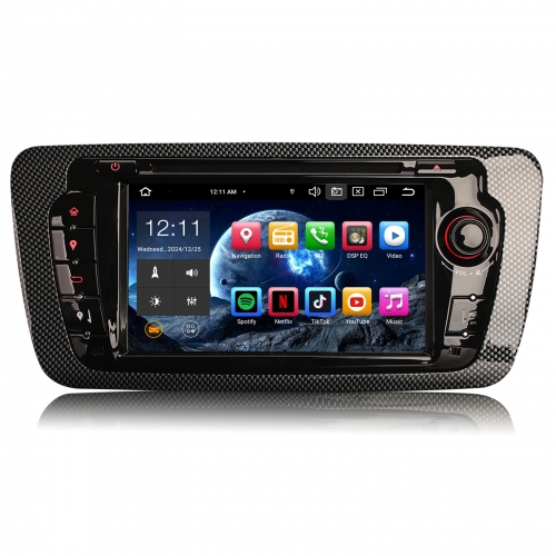 Erisin ES8522S 7 Zoll Android 16 Autoradio GPS Navigation für SEAT Ibiza CarPlay Android Auto Bluetooth DSP DAB+ RDS DVD Canbus Lenkradsteuerung