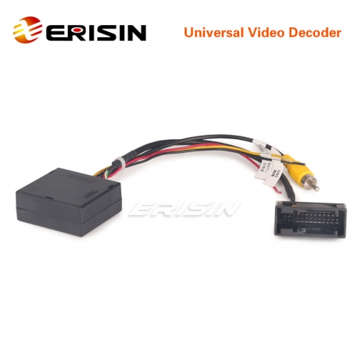 Erisin ES076 Stardard RGB To RCA/AV Converter/Decoder Box Adapter for VW OEM Reverse/Rear View Camera 26 Pin