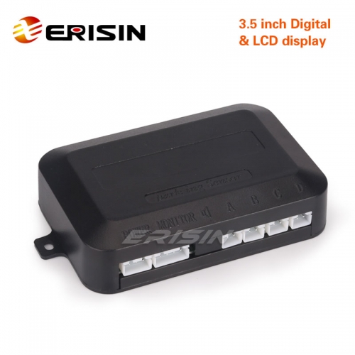 Erisin ES256 LED Display Car Reverse Radar Audio System with 4 Parking Sensors 3-Color