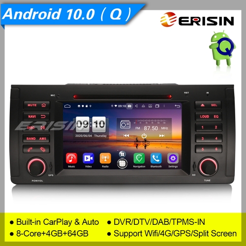 PX5 Android 10.0 Car DVD Player BMW E53 E39 5er X5 M5 DSP DAB+CarPlay DVR OBD7" Erisin ES8753B