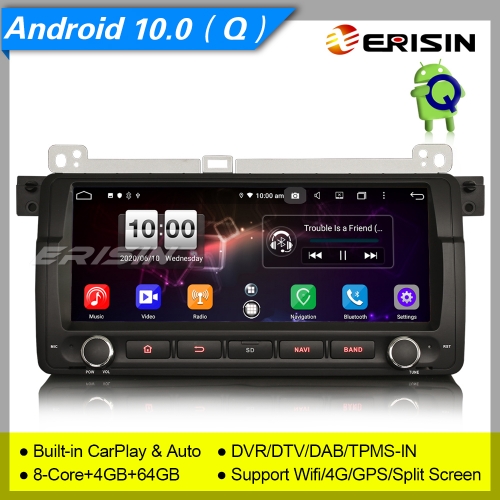 Android 10 Autoradio BMW E46 318 320 325 MG Rover DAB+ TPMS CarPlay DSP 8.8" Erisin ES8788B