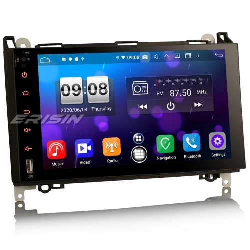 Erisin Android 14.0 Head Unit for Mercedes Benz A/B Class W169 W245 Viano Vito VW Crafter CarPlay USB Wifi 4G CANbus Navi GPS DAB+ TPMS RDS 9" ES8792B