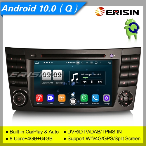 DSP PX5 DAB+ Android 10.0 Car DVD Player Mercedes Benz CLS G E W219 W463 W211 7" Erisin ES8710E