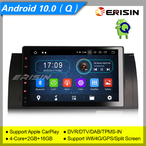 2+16GB PX30 Android 10.0 Car Stereo Radio BMW 5 Series E53 E39 X5 M5 DAB+ Radio Sat Navi 4G GPS CarPlay BT DVR CAM TPMS 9" Erisin ES5993B