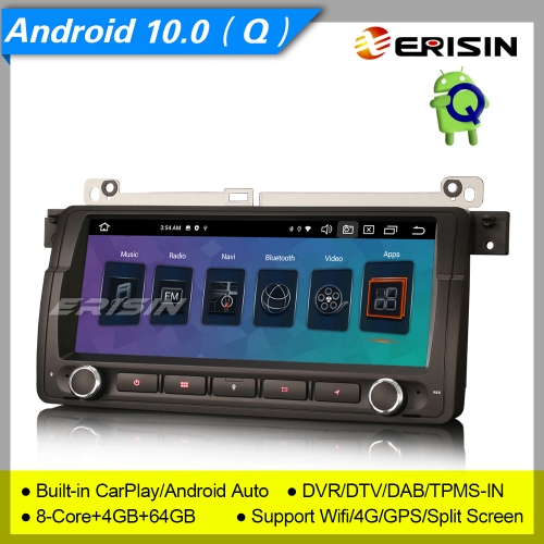 4+64G 8 Core PX5 Android 10.0 CarPlay BMW E46 Car Stereo M3 3er Rover 75 MG ZT DAB+ Radio Sat Navi DSP GPS SWC 8.8" Erisin ES8146B