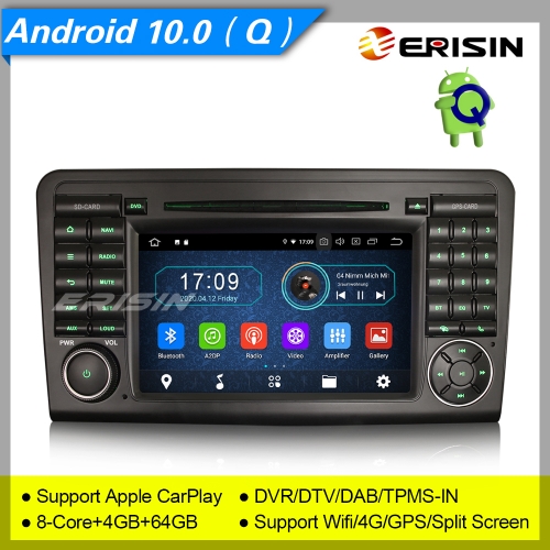 4+64GB PX5 Android 10.0 Car DVD Player Mercedes Benz W164 X164 ML Class GL Class DAB+Radio Car Stereo GPS Sat Navi DTV TPMS BT 4G 7" Erisin ES6961L