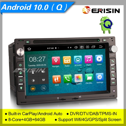 4+64G 8 Core PX5 Android 10.0 Car DVD For VW Passat Peugoet Golf 4 T4 MULTIVAN Seat Skoda Ford DAB+ Radio Stereo CarPlay GPS 7" Erisin ES8186V