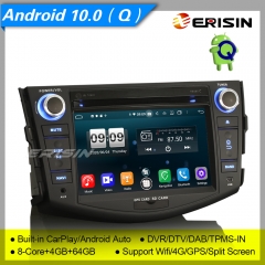 4+64G 8 Core CarPlay DSP Android 10.0 Autoradio TOYOTA RAV4 DAB+ GPS DVD TNT BT SWC DVR TPMS 7