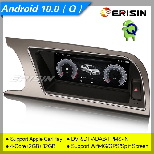 2+32GB MTK6737 CarPlay Android 10.0 Autoradio Audi A5 2009-2016 SWC GPS DAB+ DVR TPMS 4G IPS 8.8" Erisin ES2615A