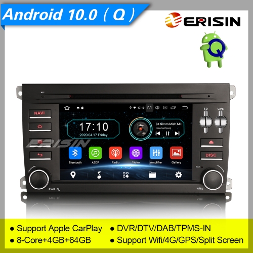 4+64GB PX5 8 Core  Android 10.0 Porsche Cayenne 2003-2010 Car DVD Player Car Stereo Sat Navi DAB+ Radio DVR TPMS GPS 7" Erisin ES6914C